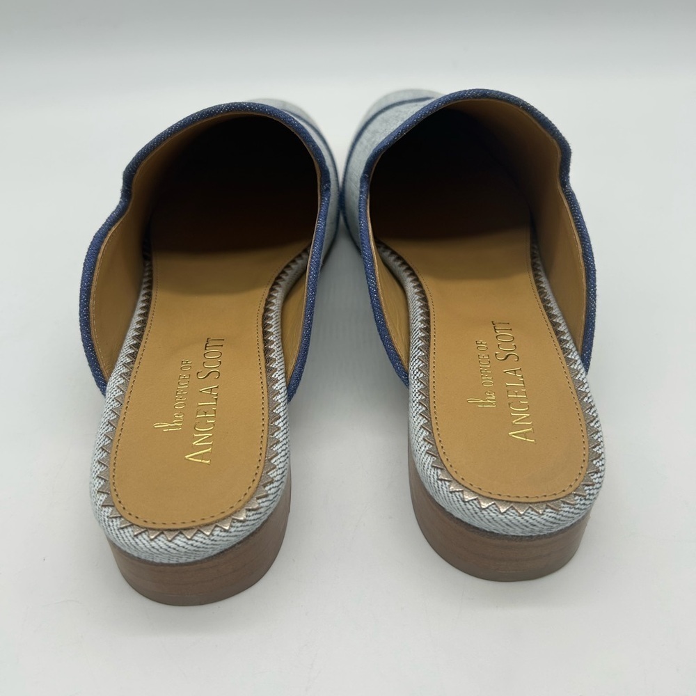 The Office of Angela Scott Miss Adelaide Denim Women’s Mules EU 41 US 11 NIB - Picture 7 of 12